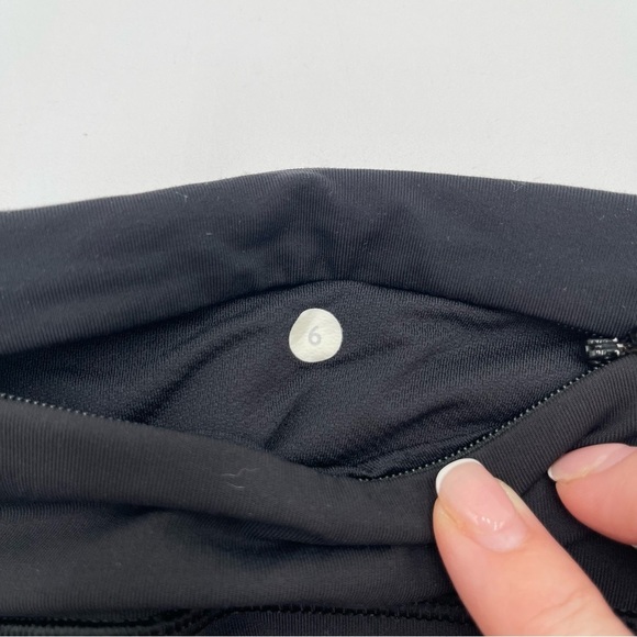 Lululemon Speed Tight Leggings Size 6 Checkered Reflective Black Compression - Picture 10 of 14